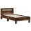 VidaXL vidaXL Bed Frame with LED Smoked Oak 80 x 200 cm Engineered Wood 4