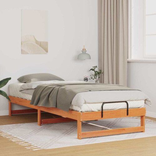 VidaXL vidaXL Bed Frame Brown 80 x 220 cm Solid Pine Wood
