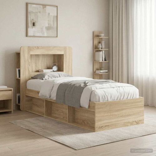 VidaXL vidaXL Headboard Cabinet with Storage Sonoma Oak Engineered Wood