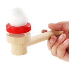 1 unidad de pelota flotante de madera y plástico para niños, juguete de pelota para soplar - YXY