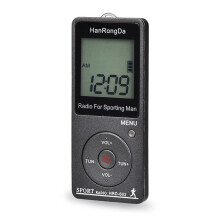 Rádio AM/FM estéreo com bateria recarregável e design compacto - YXY