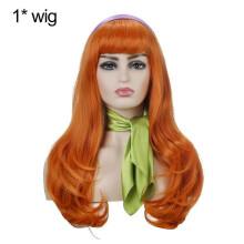 Perruque bouclée orange pour femme, idéale pour le cosplay. - YXY