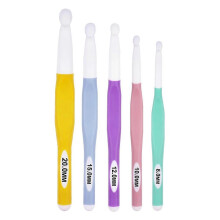 Ensemble de 5 crochets, grands crochets ergonomiques, tailles L/8 mm et N/10 mm, 12-YXY
