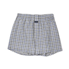 Herren-Unterwäsche aus Baumwolle, Boxershorts, Vintage-Karo-Schlafunterwäsche, Knopfleiste, locker, bequem, Homewear-Slips, X