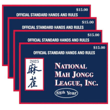 Nationale Mahjong-Liga-Karten 2025, 4 Mahjong-Karten in großem Format, offizielle Standardhände und Regeln – YXY