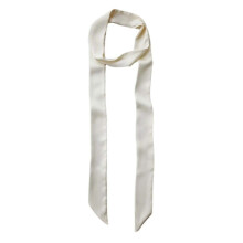 Langer, schmaler Schal für Damen, Halstuch, Henkeltasche, Seiden-Choker, weiße Edition 527-YXY
