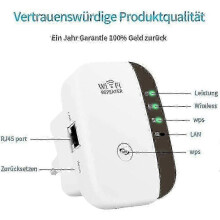 2025 WLAN-versterker, WLAN-repeater 300 Mbit/s 2,4 GHz, wifi-bereikverlenger met snelle Ethernet-poort, WPS-knop, mini WLAN-v