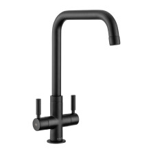 Leisure Aquaform Dual Lever Kitchen Mixer Tap - Black TAQFORMMB-AN