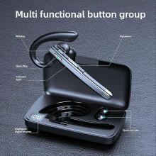 Fone de ouvido Bluetooth YYK520 de segunda geração com gancho de orelha, para uso profissional, redução de ruído, bateria com