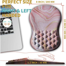 Ergonomische muismat met polssteun en massagefunctie, polssteun voor pijnverlichting, muismat met traagschuim en antislip (30