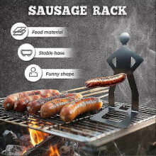 Lustiger Grillwursthalter, Wurstbräter aus Edelstahl, Grillzubehör, Hot-Dog-Ständer für Camping, Gartenpartys – YXY