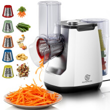 SUPERLEX 5 in 1 Electric Cheese Grater Grater Vegetable Shredder Salad Maker