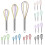 Batedor de Ovos Manual de Silicone de 30 cm (12 polegadas) na Cor Rosa, Utensílio de Cozinha para Assar e Cozinhar - YXY 2