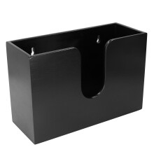 Distributeur de papier essuie-tout en bambou 29 x 19 x 11,5 cm, noir, fixation murale - YXY