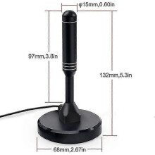 Mocna antena telewizyjna HD do wnętrz, do salonu, przyczepy kempingowej, kampera, HDTV, DTMB, DVB-T, ISDB, głowica męska F,