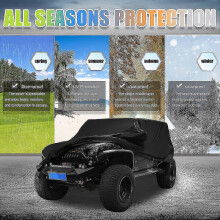 Housse de voiture SUV compatible avec Jeep Wrangler JK JL 4 portes (2007-2021) - Protection extérieure imperméable contre le