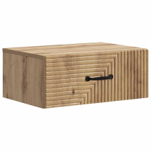 vidaXL Wall-Mounted Bedside Cabinet Artisan Oak 49 x 34.5 x 20 cm
