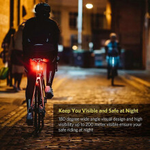 USB Rechargeable LED Bike Tail Light for Night Safety, Waterproof, Adjustable Brightness, Fits Most Bicycle Models-YXY