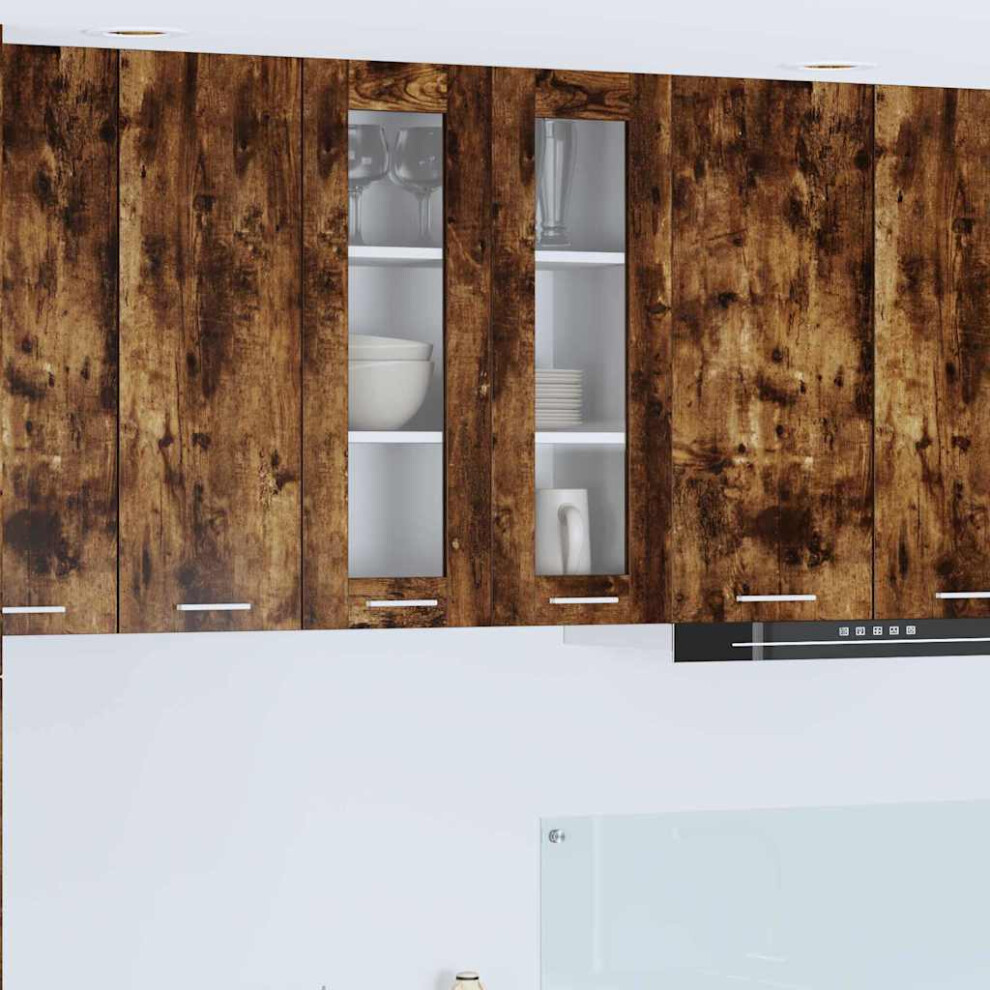 Vidaxl Hanging Cabinet Smoked Oak 60 X 31 X 80 Cm Engineered Wood