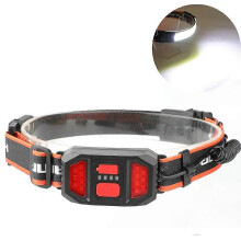 Lampada frontale a LED super luminosa per campeggio, torcia da esterno con fascio luminoso elevato, ricaricabile tramite USB,
