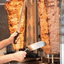 Shawarma Tool Handheld Shawarma Pan Stainless Steel Meat Catcher Pan ideal for Doner Kebab Grill Machine Ref: 4416-YXY