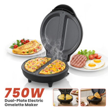 SUPERLEX 750W Omelette Maker Electric Non-Stick Deep Fill Dual Egg Cooker Pan UK