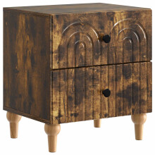 vidaXL Bedside Cabinet Smoked Oak 43 x 34.5 x 48 cm Engineered Wood