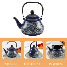 Théière bleue vintage pour faire bouillir de l'eau, 2,5 L, bouilloire de table - YXY