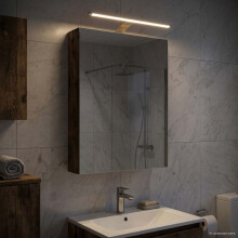 vidaXL Badezimmerspiegelschrank Geräucherte Eiche 40 x 10,5 x 60,5 cm