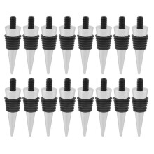 Kit de 16 piezas de corchos metálicos en blanco para vino, juego de insertos de corcho reutilizables para bodas, bares de vin