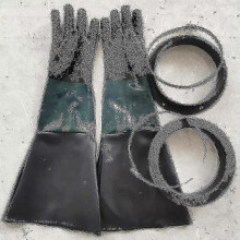 Gants de sablage, pièces de sablage, 60 cm, avec joints toriques pour cabine de sablage - YXY