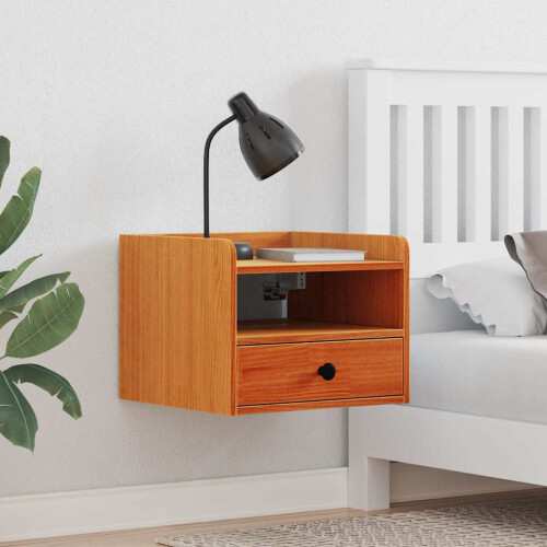 VidaXL vidaXL Bedside Table Wax Brown 38 x 36 x 29.5 cm Solid pine wood