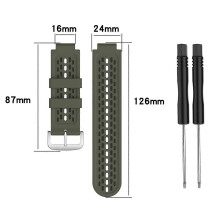 Kompatibel mit Garmin Approach S2 / S4 Zweifarbiges Silikonarmband (Weiß Schwarz) - YXY