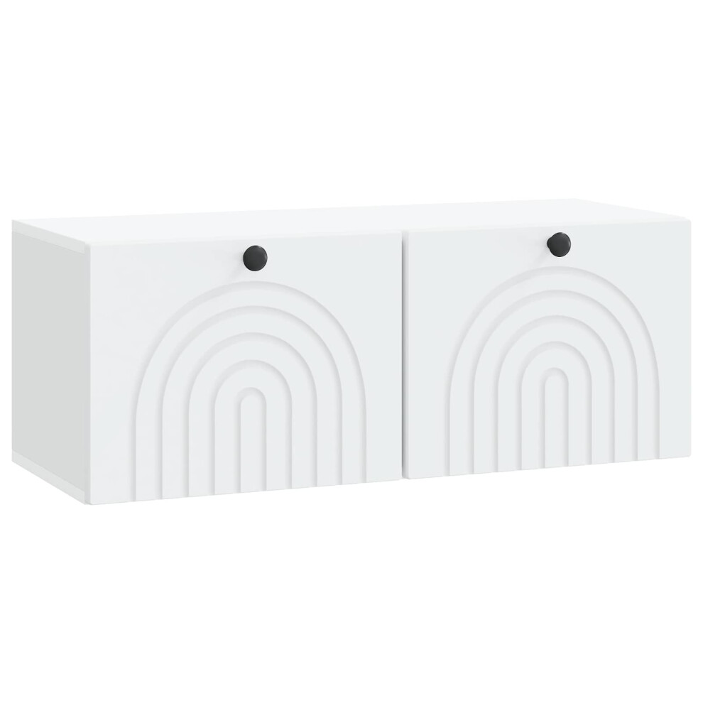 Vidaxl Wall-Mounted Tv Cabinet White 78.5 X 31 X 30 Cm Engineered Wood