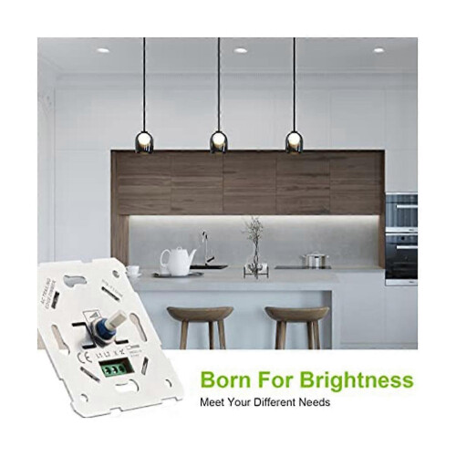 LED Dimmer Switch, Flush-Mounted Dimmer for Dimmable LED and Halogen, 5-300 W Dimmer Switch LED, Ph-YXY 2