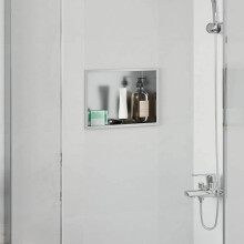vidaXL Duschnische Silber 30 x 20 x 9,5 cm Edelstahl