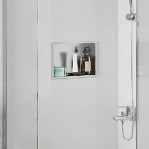 VidaXL vidaXL Duschnische Silber 30 x 20 x 9,5 cm Edelstahl
