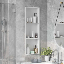 vidaXL Duschnische Weiß 90 x 30 x 9,5 cm Edelstahl
