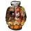 (Coffee,4XL)Nightmare Before Christmas 3d Printed Pullover Hoodie Jacket Coat Sweatshirts 1