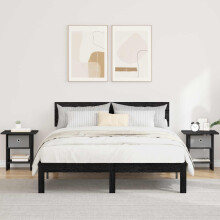 vidaXL Bedside Table 2 pcs Black Oak 41 x 40 x 45 cm Engineered Wood