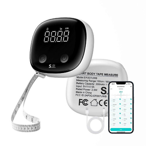 Monitor de Gordura Corporal e IMC com Bluetooth Retrátil e Aplicativo Fitdays - YXY 2