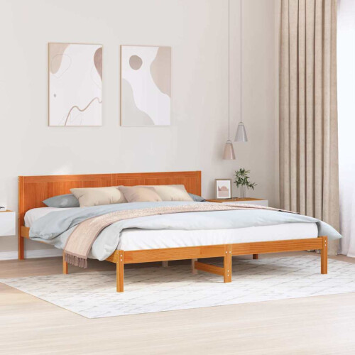 VidaXL vidaXL Bed Frame Brown 180 x 200 cm Solid Pine wood
