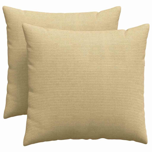 VidaXL vidaXL Sofakissen 2 Stück Grau-Grün 50 x 50 cm Cordstoff 1