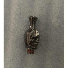 (A)Zinc Alloy Face Shaped Cigarette Holder Solid Color Durable Fashion Accessories
