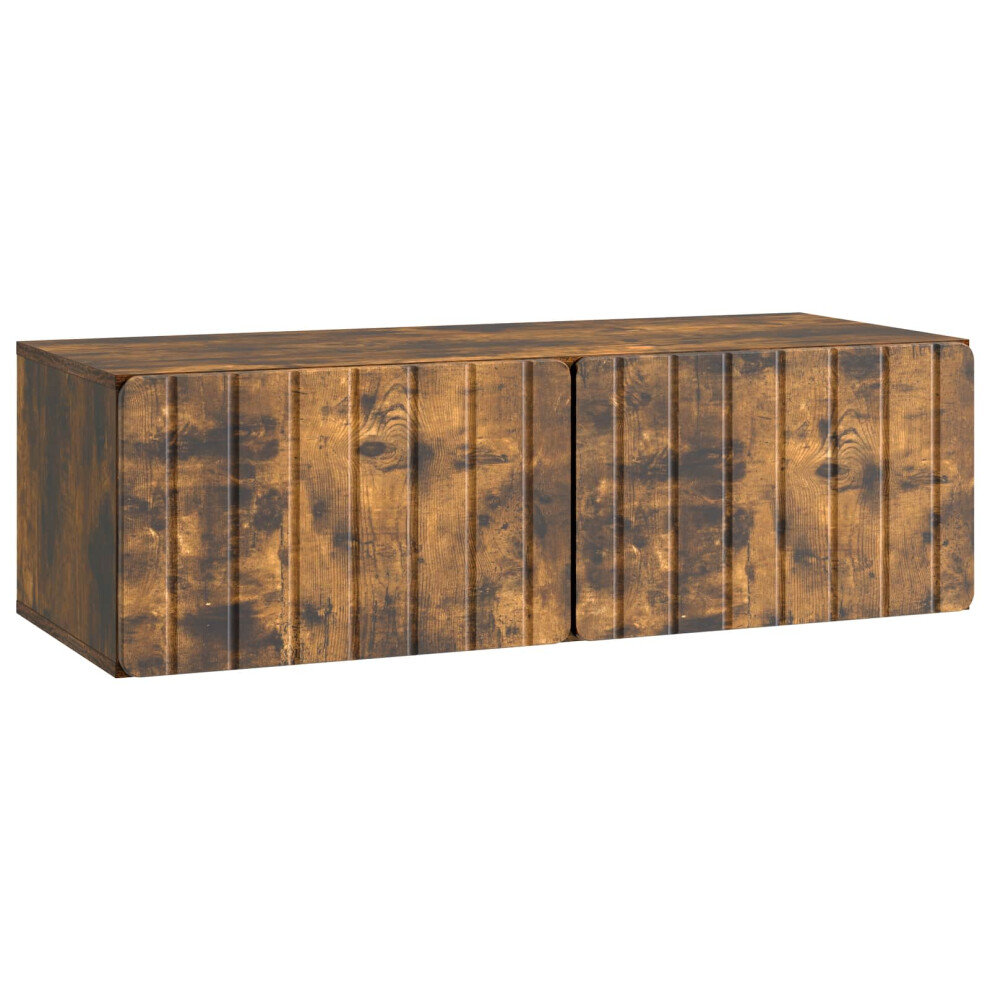 Vidaxl Wall-Mounted Tv Cabinet Wall-Mounted Smoked Oak 98 X 41 X 30 Cm