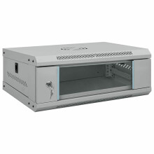 vidaXL Network Cabinet with Storage Grey 53 x 45 x 21 cm Steel
