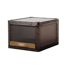 Stackable Storage Bins with Drawers Lids,Plastic White Closet Organizers and Storage,Clear Flip Door for Clothes Storage