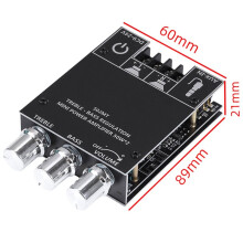 ZK-502MT Power Amp 5.0 Versterkerkaart 2.0 Kanaals 2x50W Treble- en Bass-Regeling voor Doe-Het-Zelf Luidsprekers voor Thuis