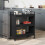 VidaXL vidaXL Küchentrolley Schwarz Eichen-Optik 70 x 30 x 82 cm 1