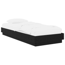 vidaXL Floor Bed Frame Black Oak 80 x 200 cm Engineered Wood